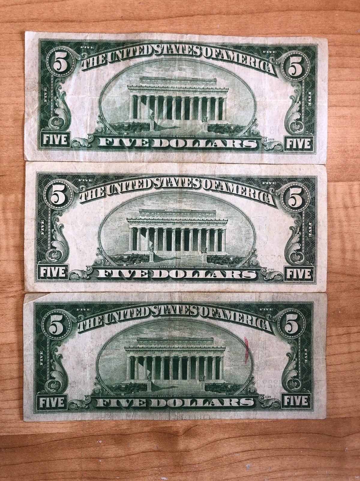 1934 Five Dollar Blue Seal Note Silver Certificate Old US Bill $5 Free Shipping