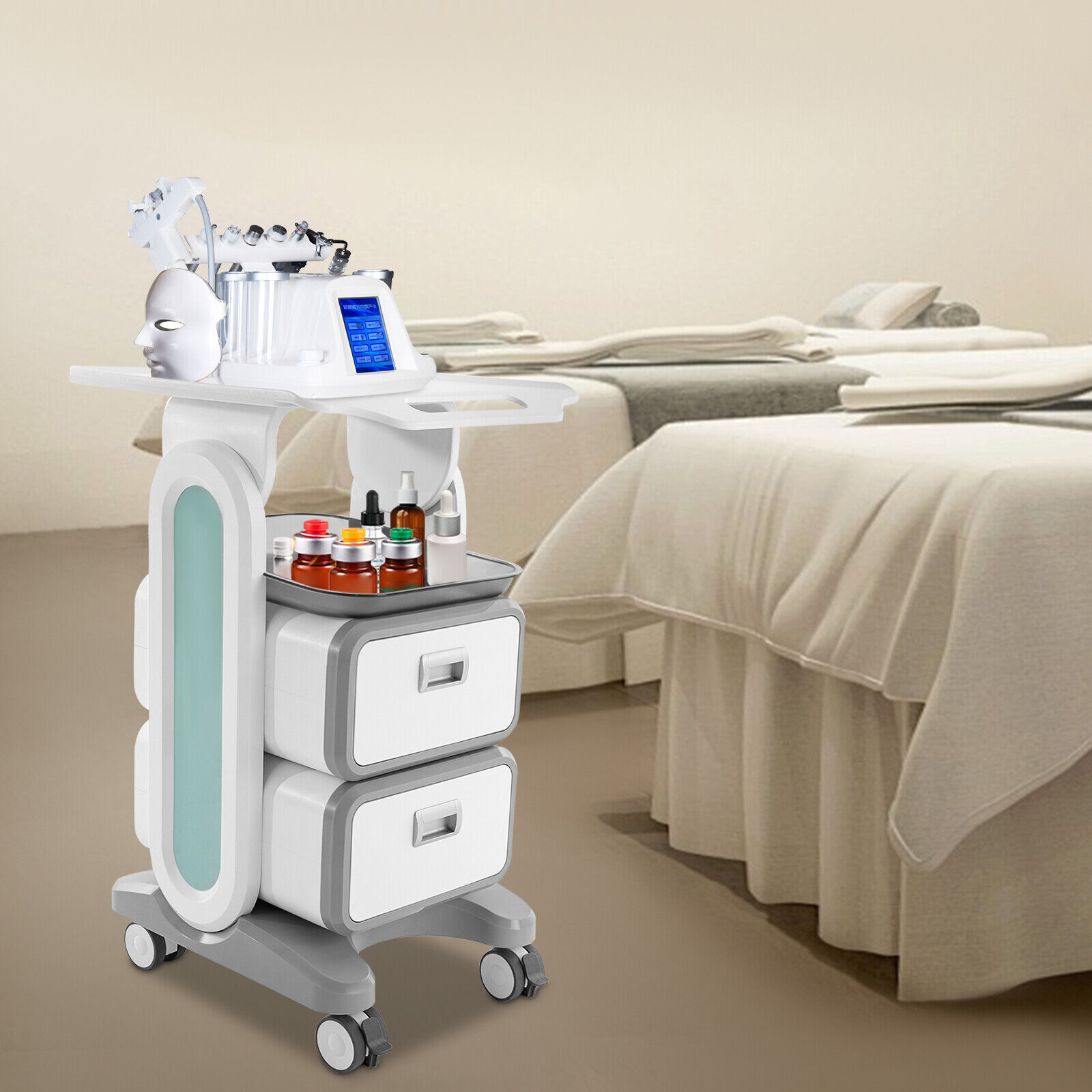 Dental Storage Cabinet Drawers Mobile Utility Cart /4 Layer Dental Trolley NEW