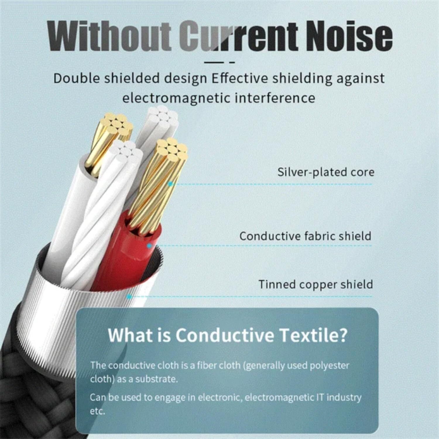 6FT 3.5mm AUX Audio Nylon Braided Cord Cable PC iPod Car Phone headphone more