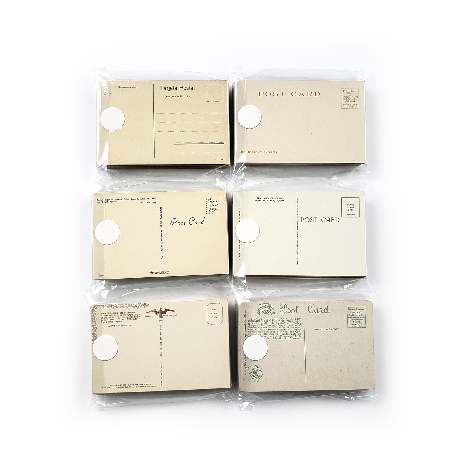 60 Unused Vintage Postcards Lot - Unposted Random Blank Midcentury Travel Views