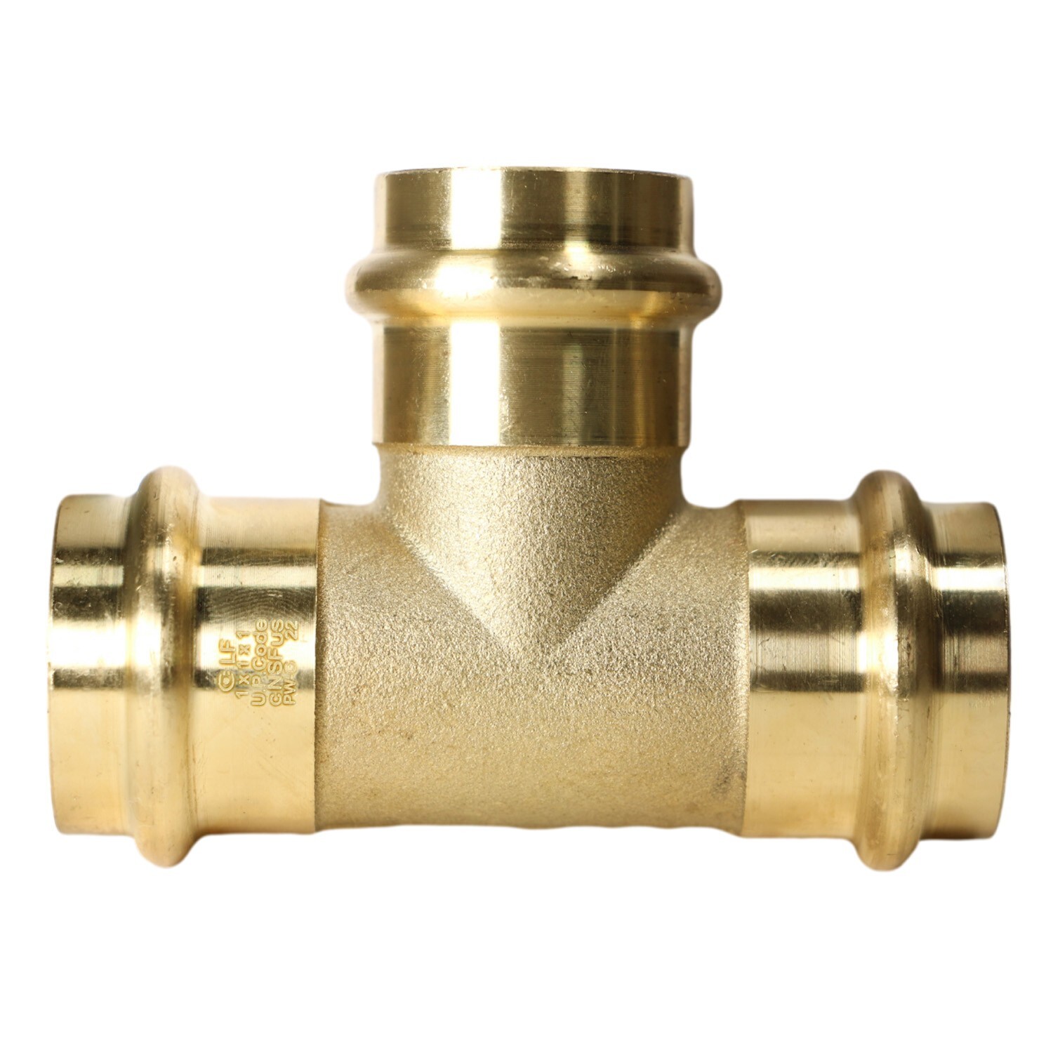 25 Pack XFITTING 1" Press Tee, NSF Certified, Lead Free Brass, 1" ProPress Tee