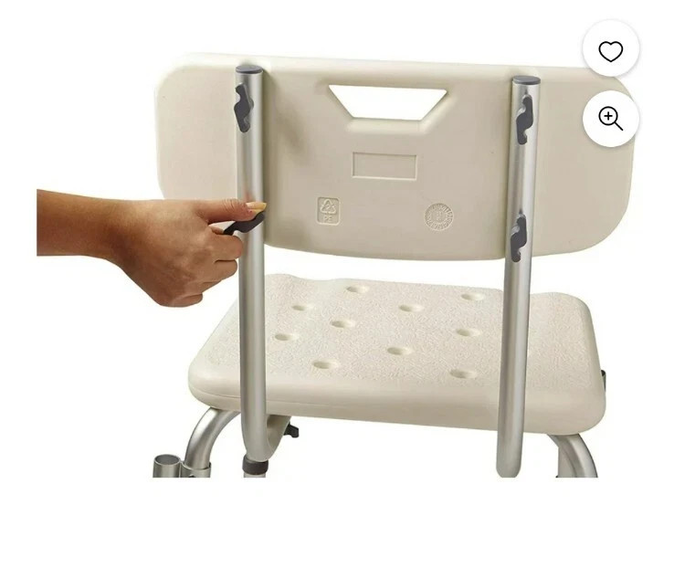 Guardian MDS89745RAH Shower/Bath Chair with Padded Armrests - 350lbs