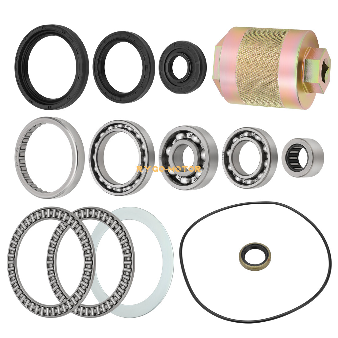 Front Differential Bearing Seal Kit W/ Nut Tool for Kawasaki Brute Force 650 750