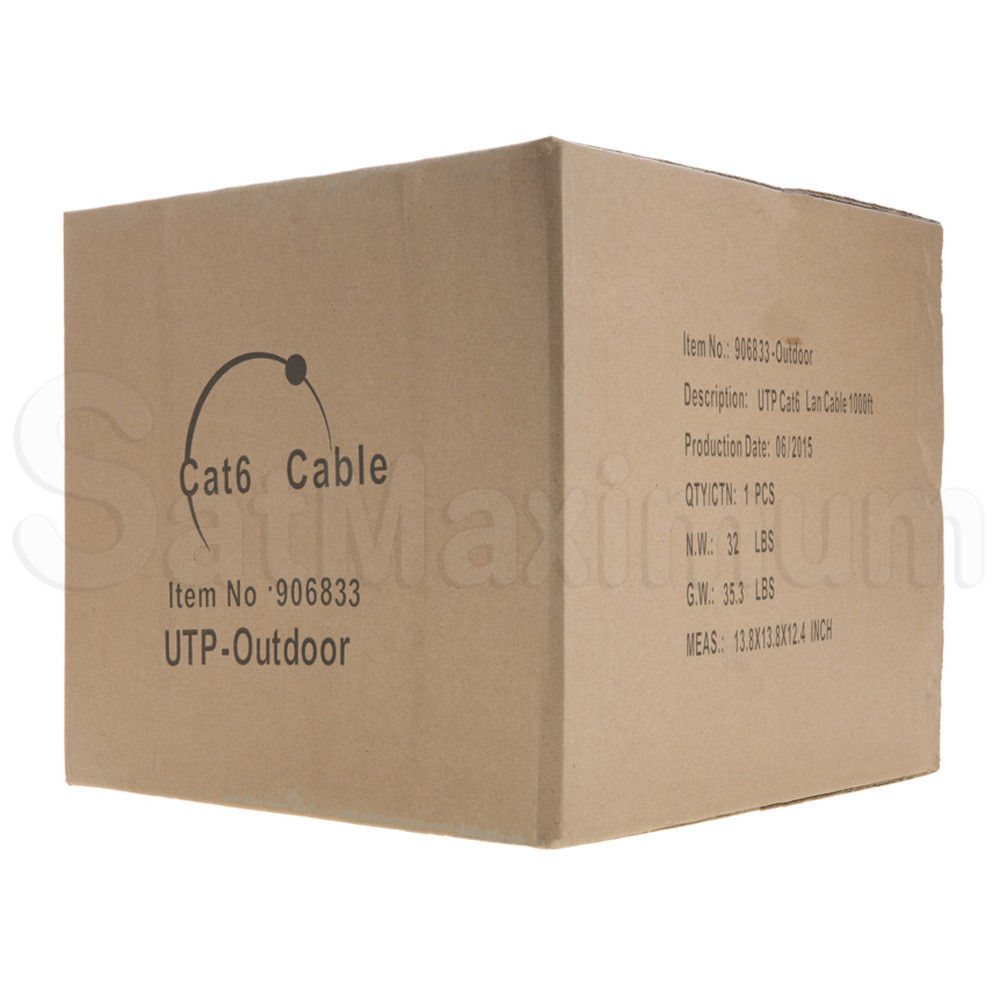 OUTDOOR Cat6 Cable Waterproof 1000ft Direct Burial Ethernet 23AWG 500ft Solid