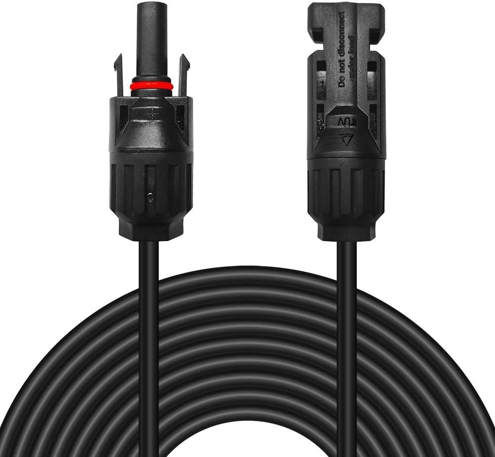 Newpowa  Solar Panel Extension Cable 10 AWG Wire with Connectors - 100ft