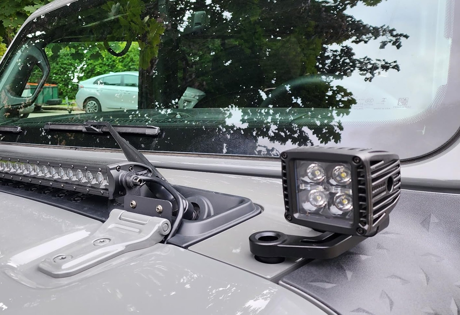 Hood Mount Ditch Pod Light Bracket Hardware For Jeep 18+ Wrangler, 20+ Gladiator