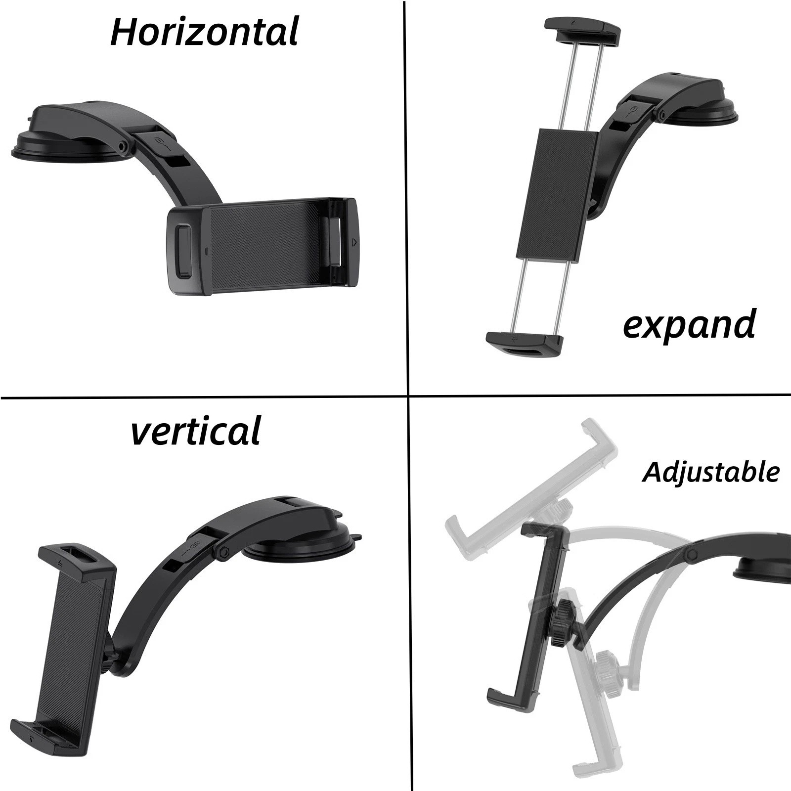 Car Phone Tablet Holder Suction Cup Windshield Dashboard Mount for iPhone iPad