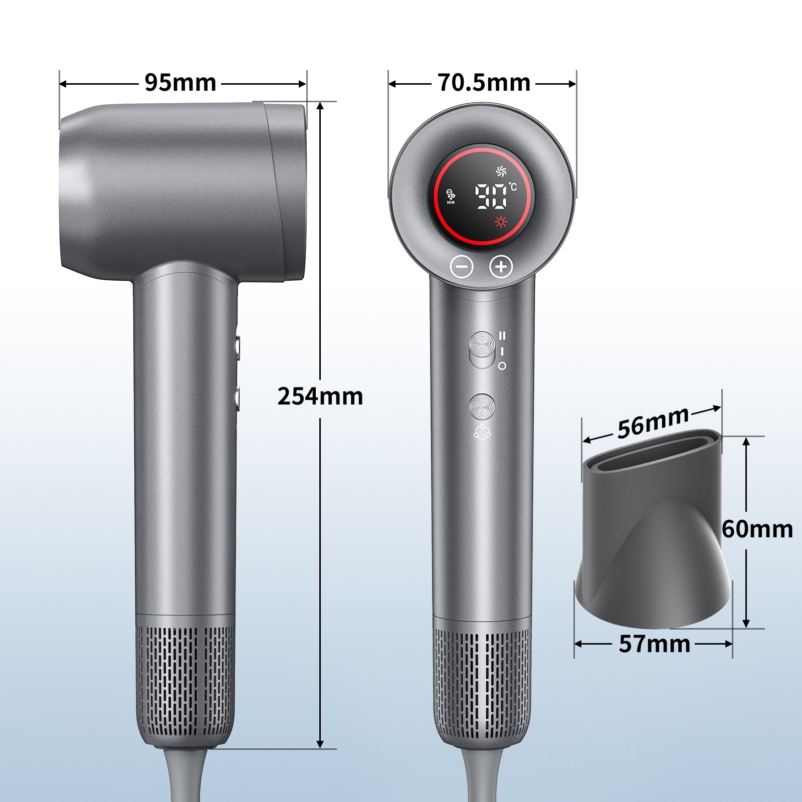 Professional Ionic Hair Dryer - Fast Drying Salon Blow Dryer Quiet & Lightweight