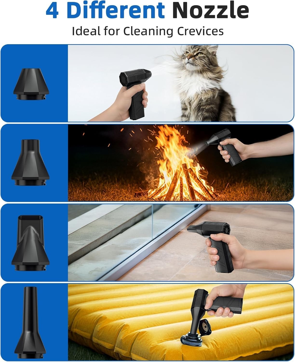 Compressed Air Duster, 130,000RPM Super Power Electric Air Duster