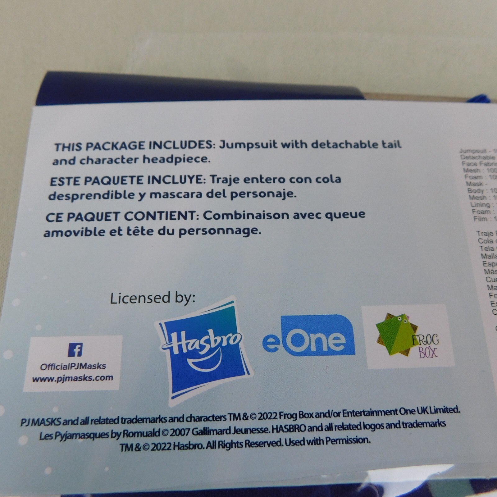 PJ Masks Toddler Catboy Glow in the Dark Jumpsuit Costume - 3T-4T #C405