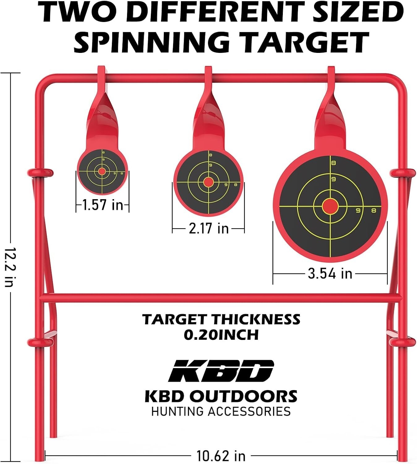 Durable Spinning Shooting Targets - Foldable Steel Design for .22 Rimfire
