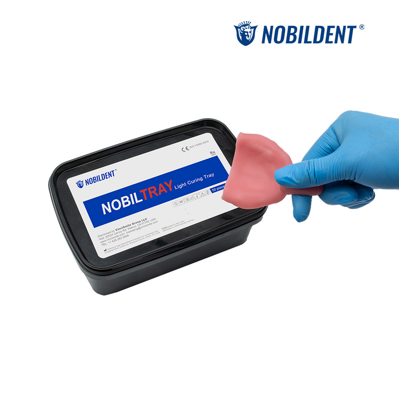 50PC Dental Light Cure Custom Tray Material For Full Denture&Implant Restoration