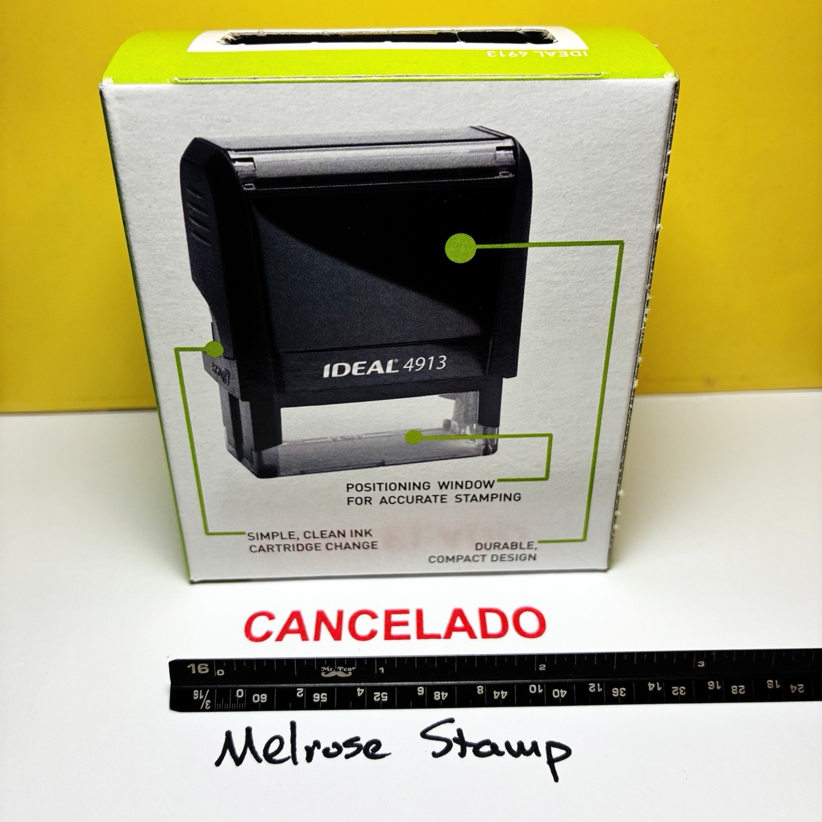 Cancelado Rubber Stamp Red Ink Self Inking Ideal 4913