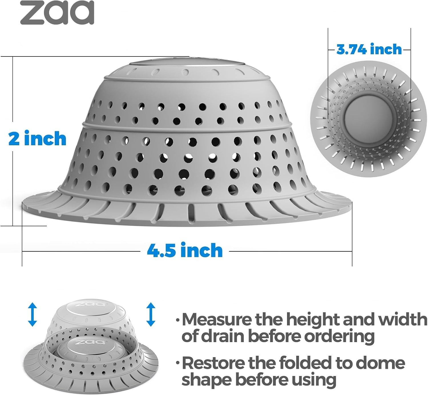 Bathtub Drain Hair Catcher, Premium Silicone Shower Catcher, Built to Protect Tu