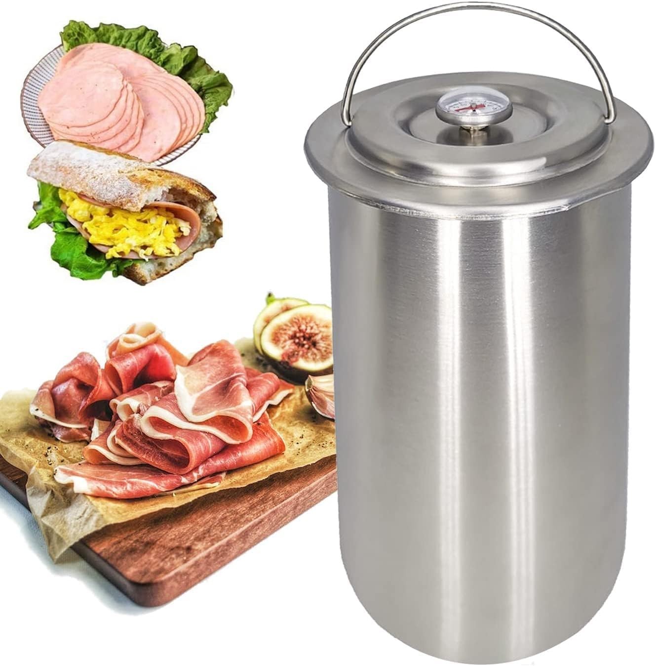 Ham Maker Meat Press Stainless Steel Sandwich Cooker for Deli Meats Lunch Mold