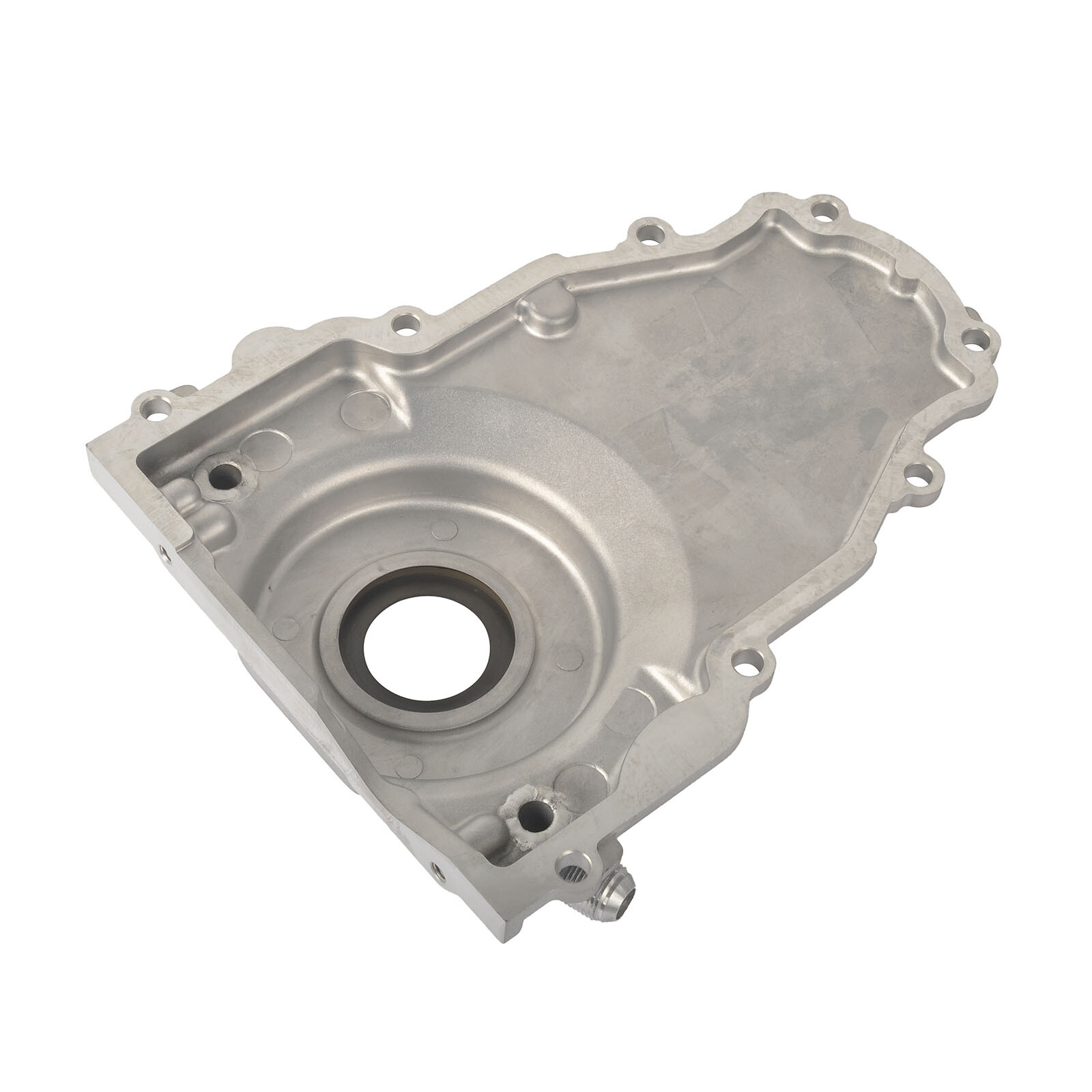 Timing Cover w/ 10AN Turbo Oil Drain Fitting For LS Gen 3 4.8L 5.3L 5.7L 6.0L