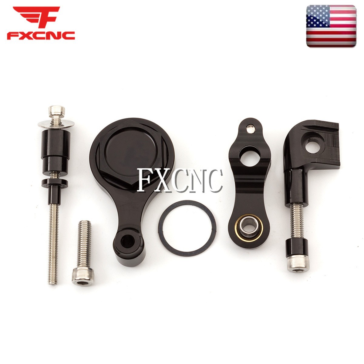 Steering Damper & Mount Bracket Kit Set For Yamaha YZF R6 2006-2020 R1 2006-2018