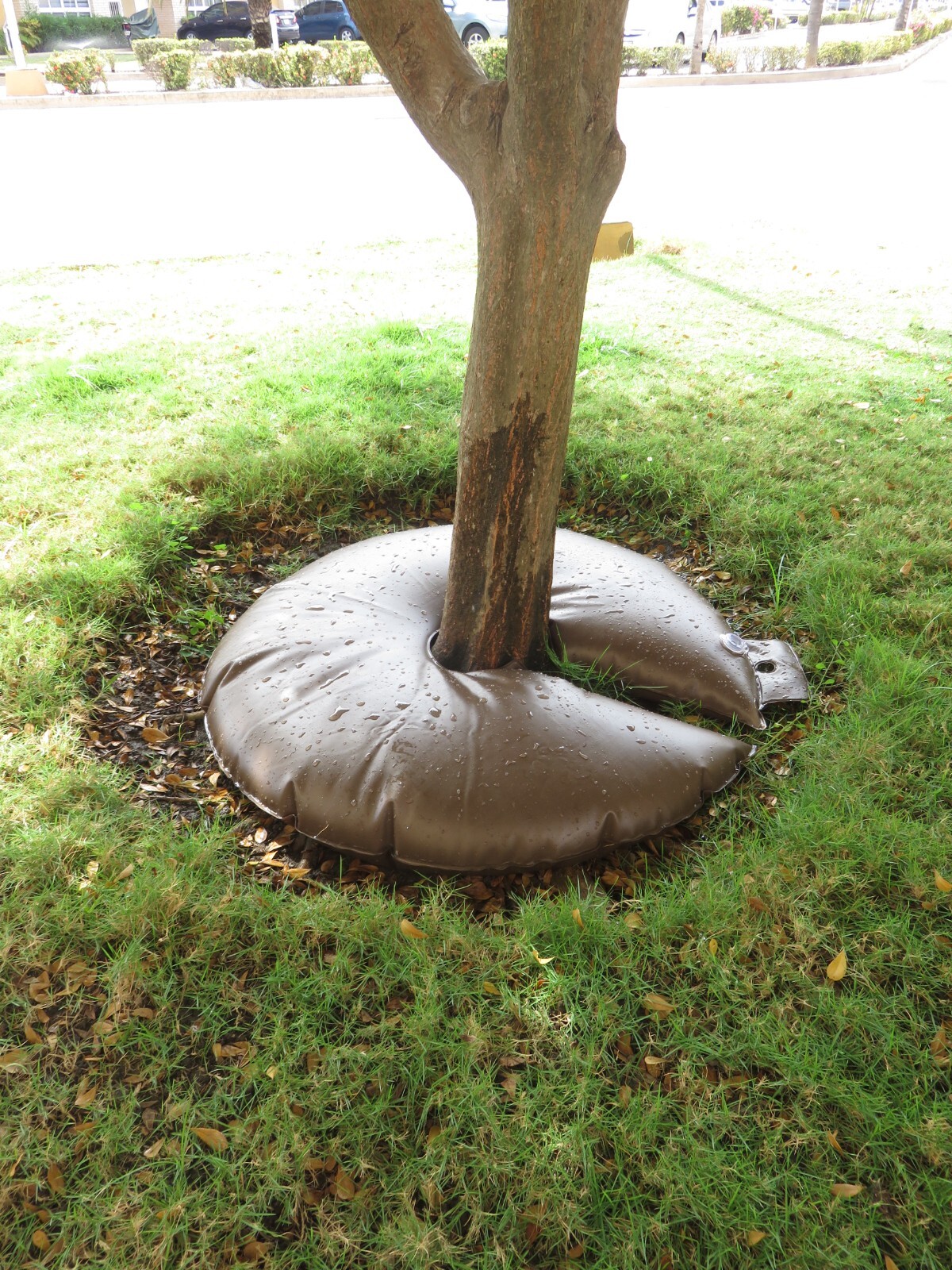 Tree Watering Ring 15 Gal Self Irrigation Bag 4 Pack for Shrubs