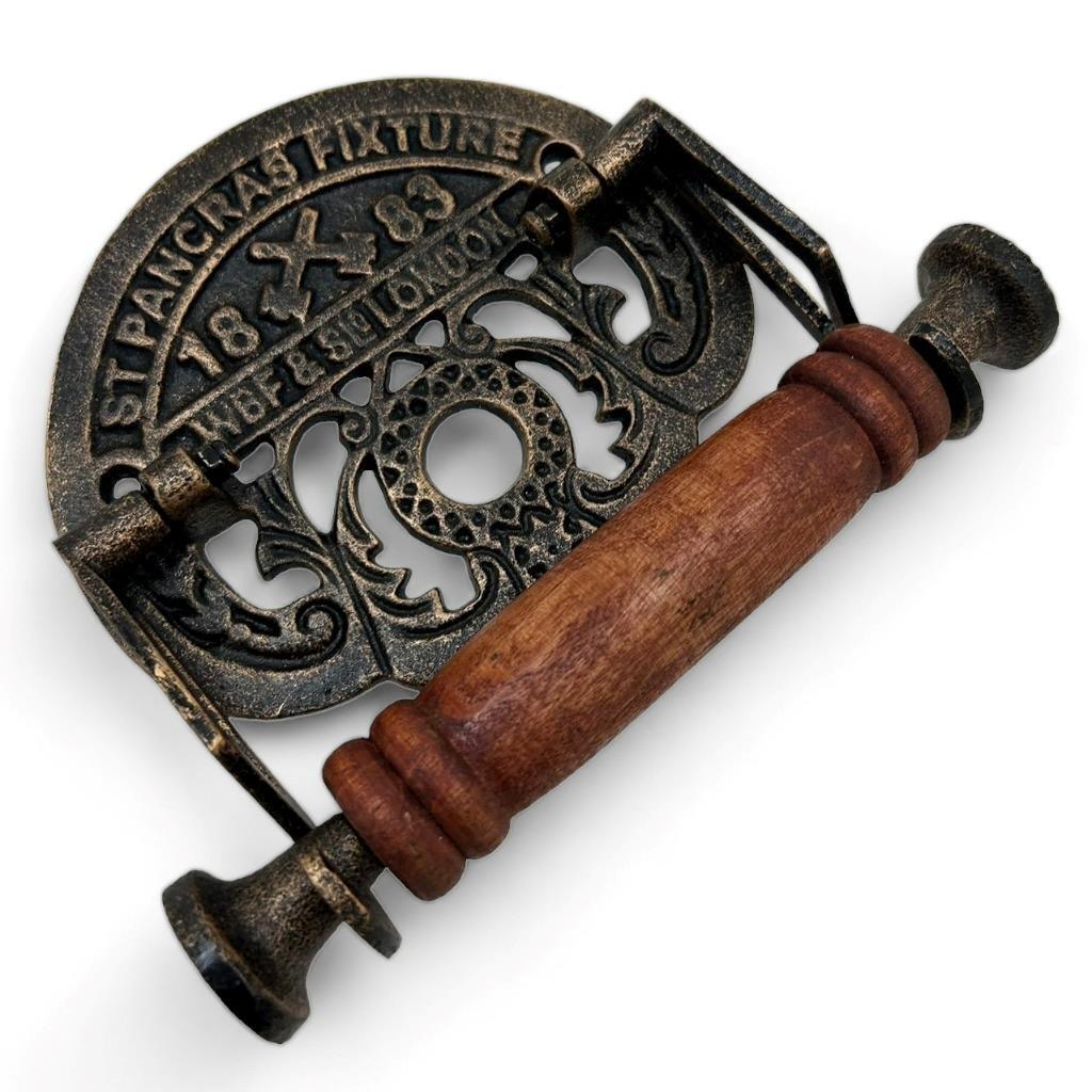 bronze Cast Iron Toilet Roll Holder Antique Design Bathroom WC Washroom