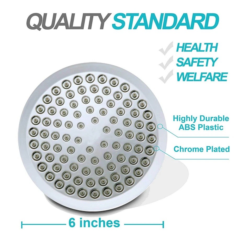 Luxury Shower Head High Pressure Rain Bathroom Chrome Showerhead Adjustable