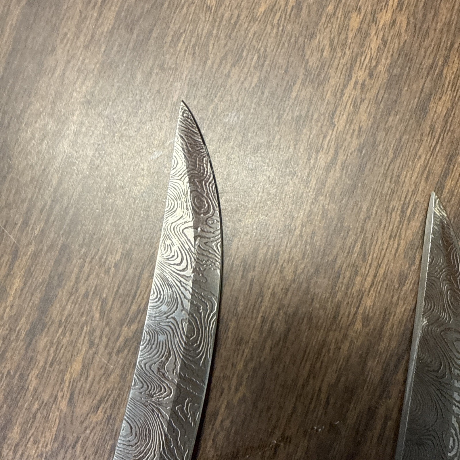 Metal Demascus Miniature Lot 2 Swords Military Decor No Scabbards Bundle Metal