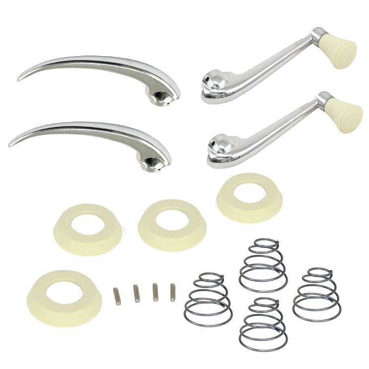 Vw Bug Window Winder / Door Handle Kit. To 1966, Ivory Trim