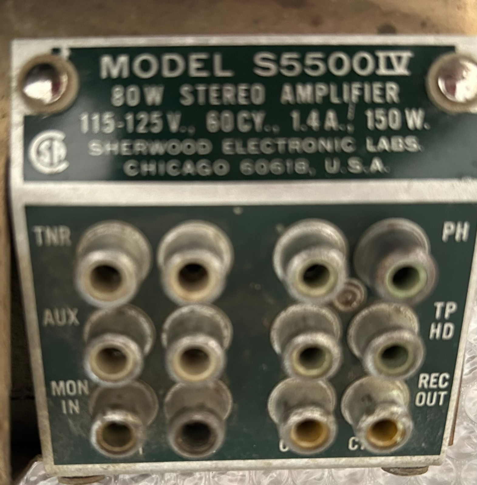 Sherwood S-5500 IV Integrated Tube Amplifier Amp S5500IV VINTAGE See Video