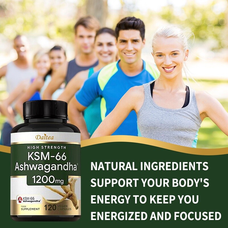 KSM-66 Ashwagandha 1200 Mg - Balance Mood, Reduce Stress,Increase Stamina