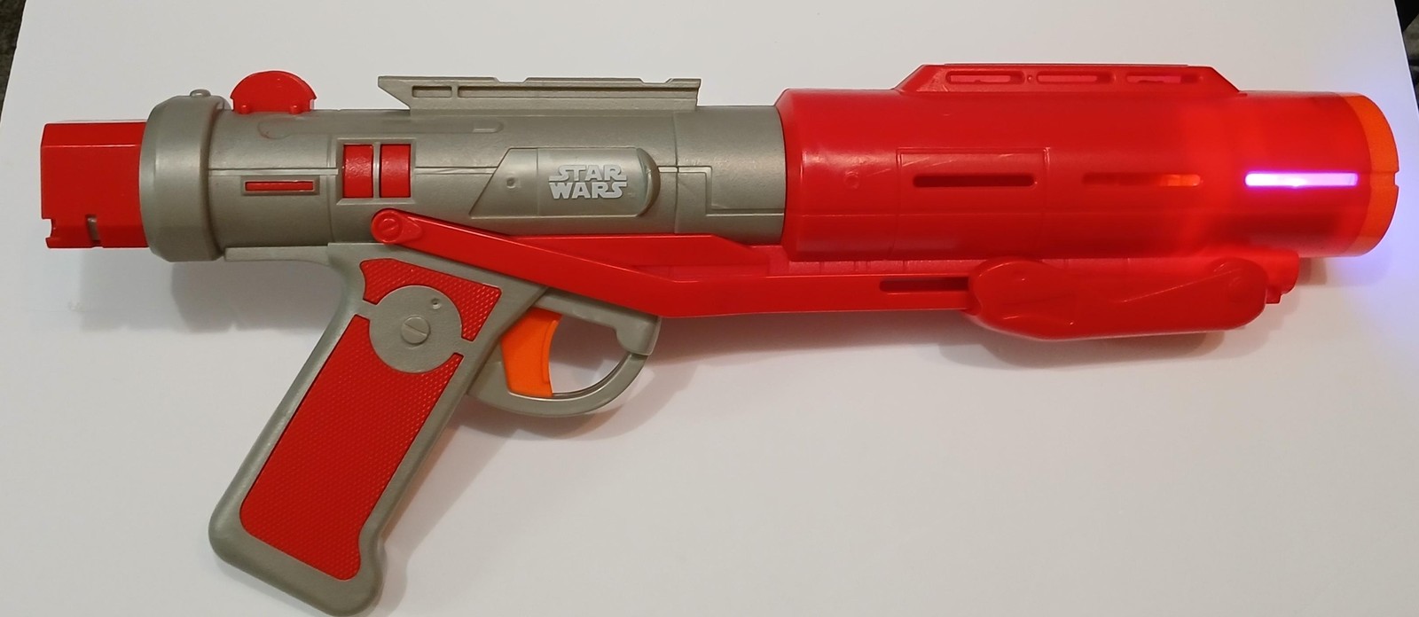 Disney Star Wars Red Gray Light Up Blaster Toy Gun Space Weapon Kids Roleplay
