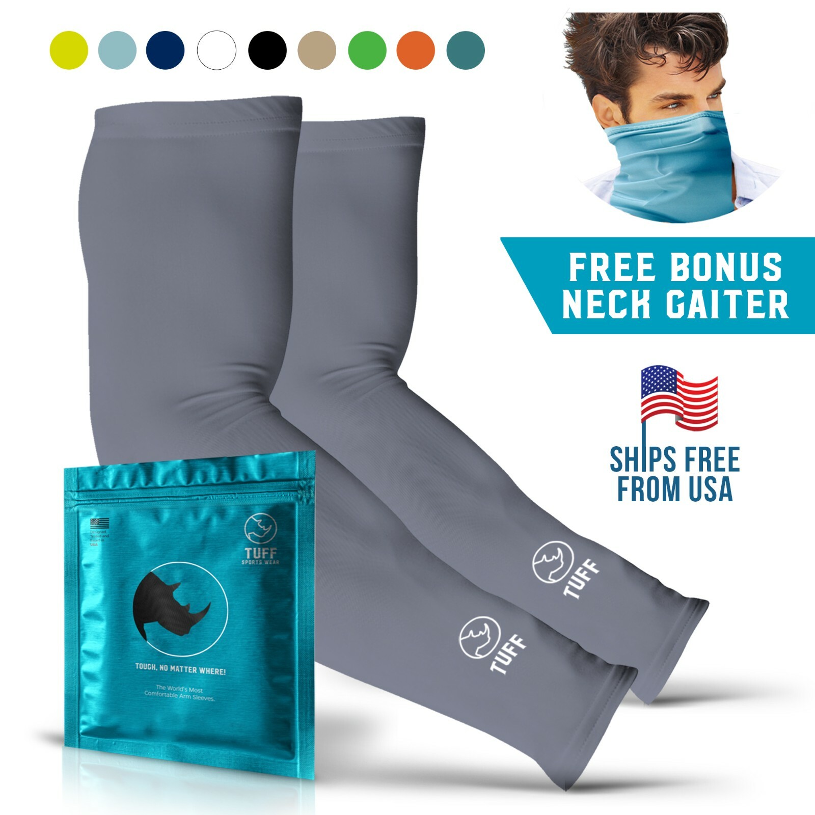 Tattoo Cover Up Arm Sleeves 1 Pair 10 colors for Men Women Compression Sleeve