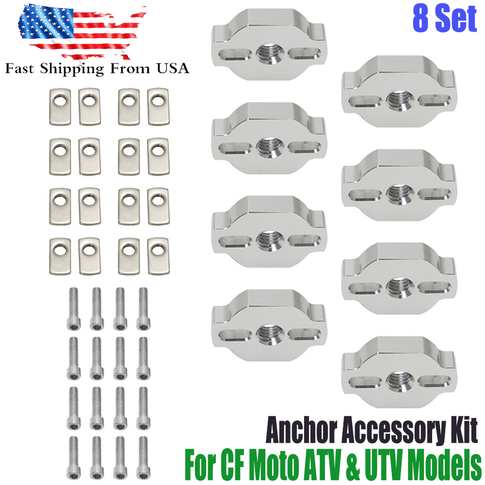Fits CF MOTO ATV UTV Accessory Anchor Aluminum Tie Down Anchor Kit Set of 8 US