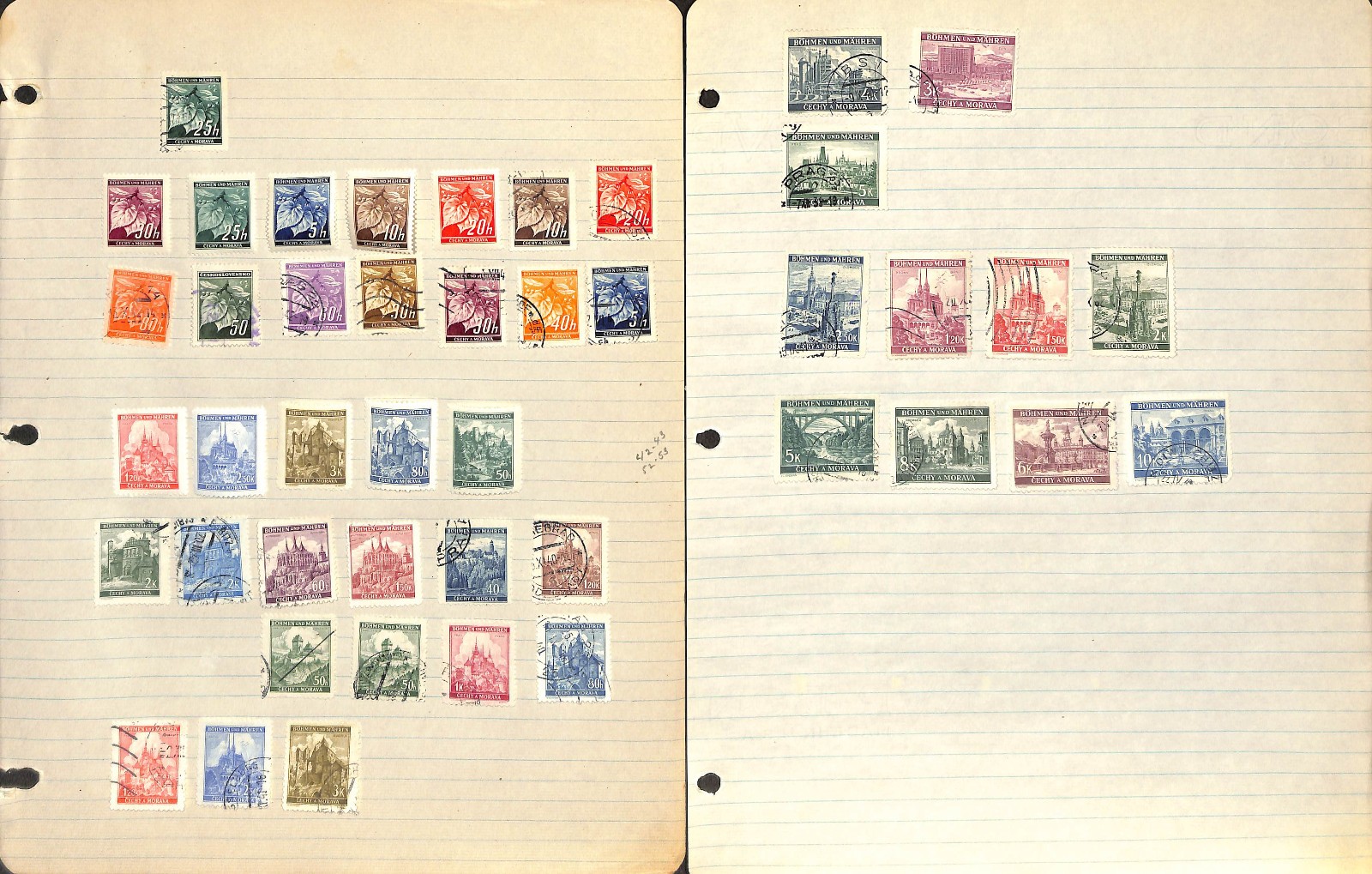 Czechoslovakia Stamp Collection on 42 Pages, 1918-1960 (BR)