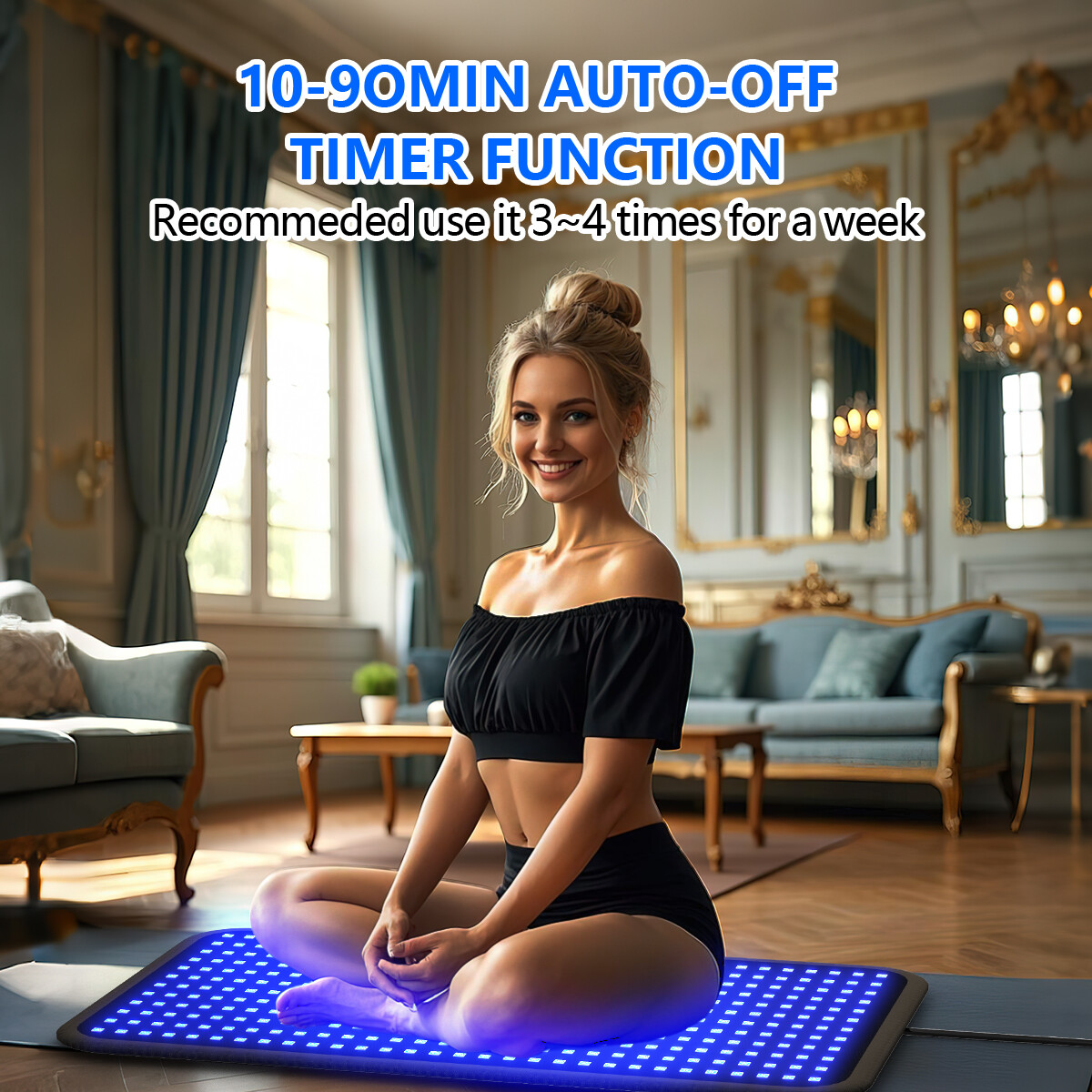 Solarium Tanning Mat Sunbed Self-Tanning Pad UV Free Body Sun-Kissed Glow Home