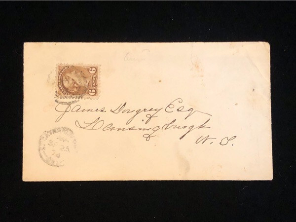 CANADA ON ST. CATHERINE COVER 6¢ SMALL QUEEN TO LANSINGBURGH NY
