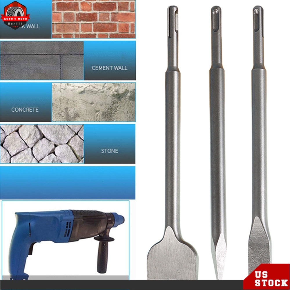 SDS plus Chisel Set Concrete Drill Bit Set Rotary Hammer Bits 6 Pcs New