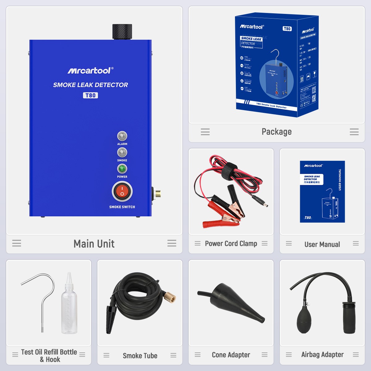 Automotive Smoke Machine EVAP Car Pipe System Vacuum Leak Tester Diagnostic Tool