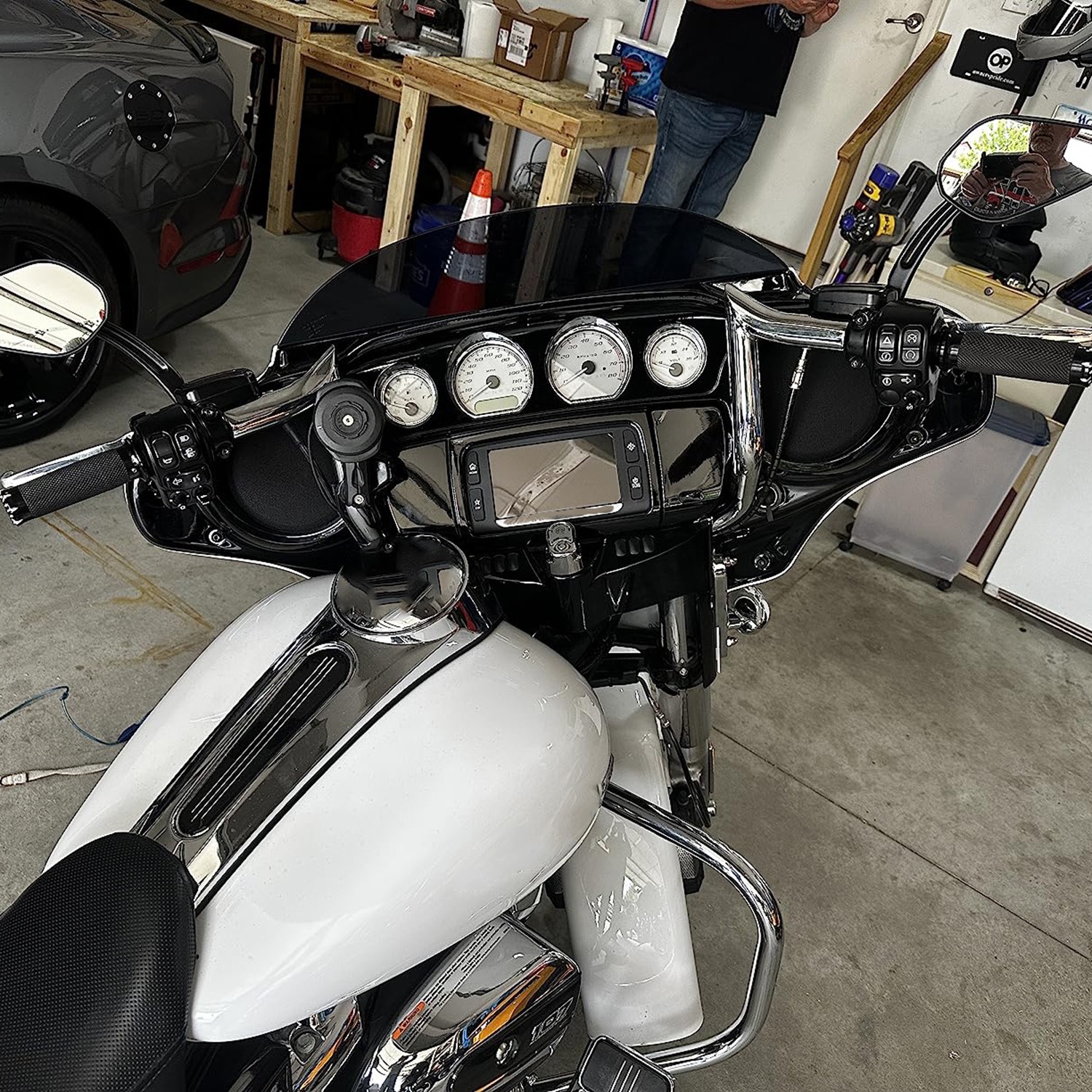 PREWIRED 10/12/14" In Meathook Handlebar for Harley Touring Electra Street Glide