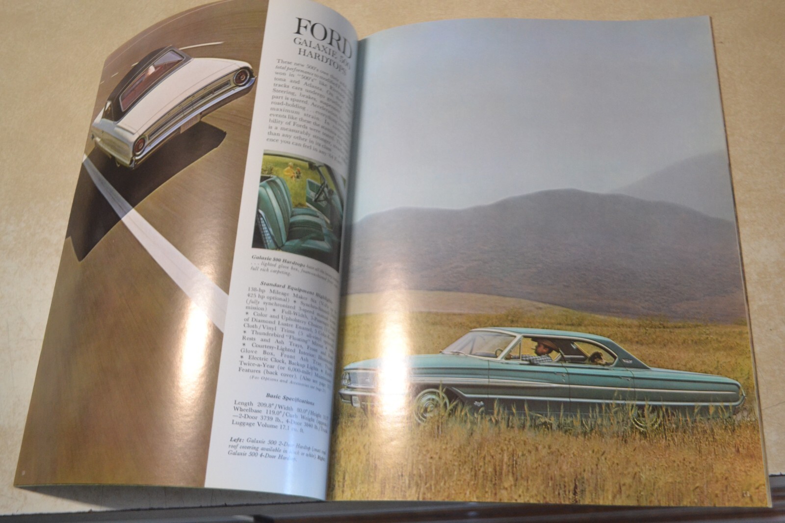 1964 Ford Sales Brochure "Big Total Performance Cars" Galaxy Custom Wagon 500