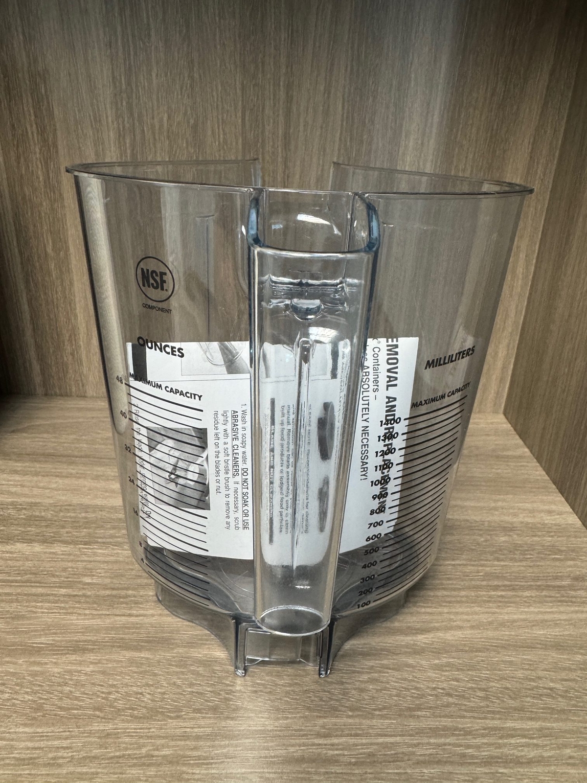 NEW VITA-MIX 01016 48OZ. CLEAR DELUXE TRITAN COPOLYESTER BLENDER JAR