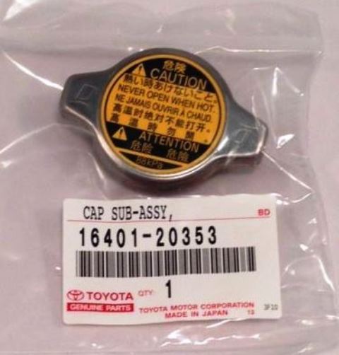 TOYOTA OEM FACTORY RADIATOR CAP 2001-2017 COROLLA 1.8L 16401-20353