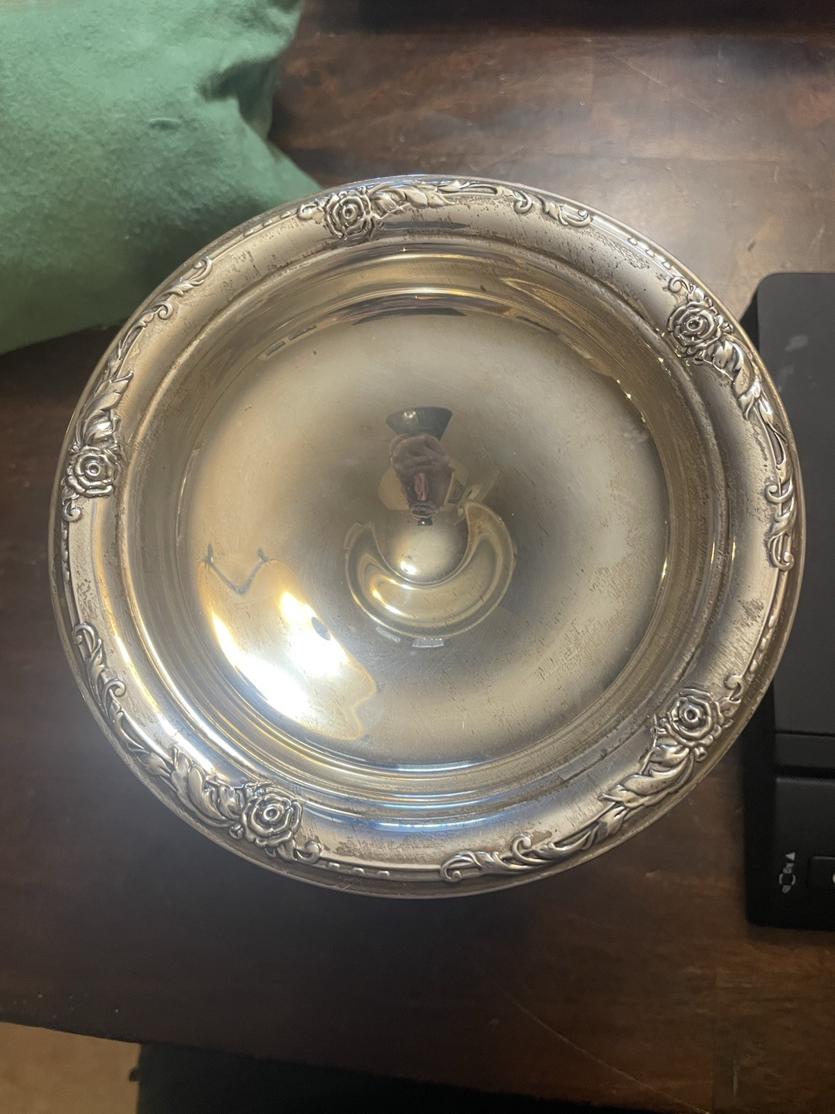 Oneida "Damask Rose" Sterling Silver Weighted Compote. S