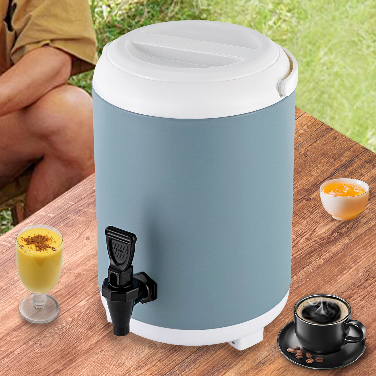 8L/1.9 Gallons Insulated Beverage Dispenser Thermal Hot & Cold Drink Dispenser