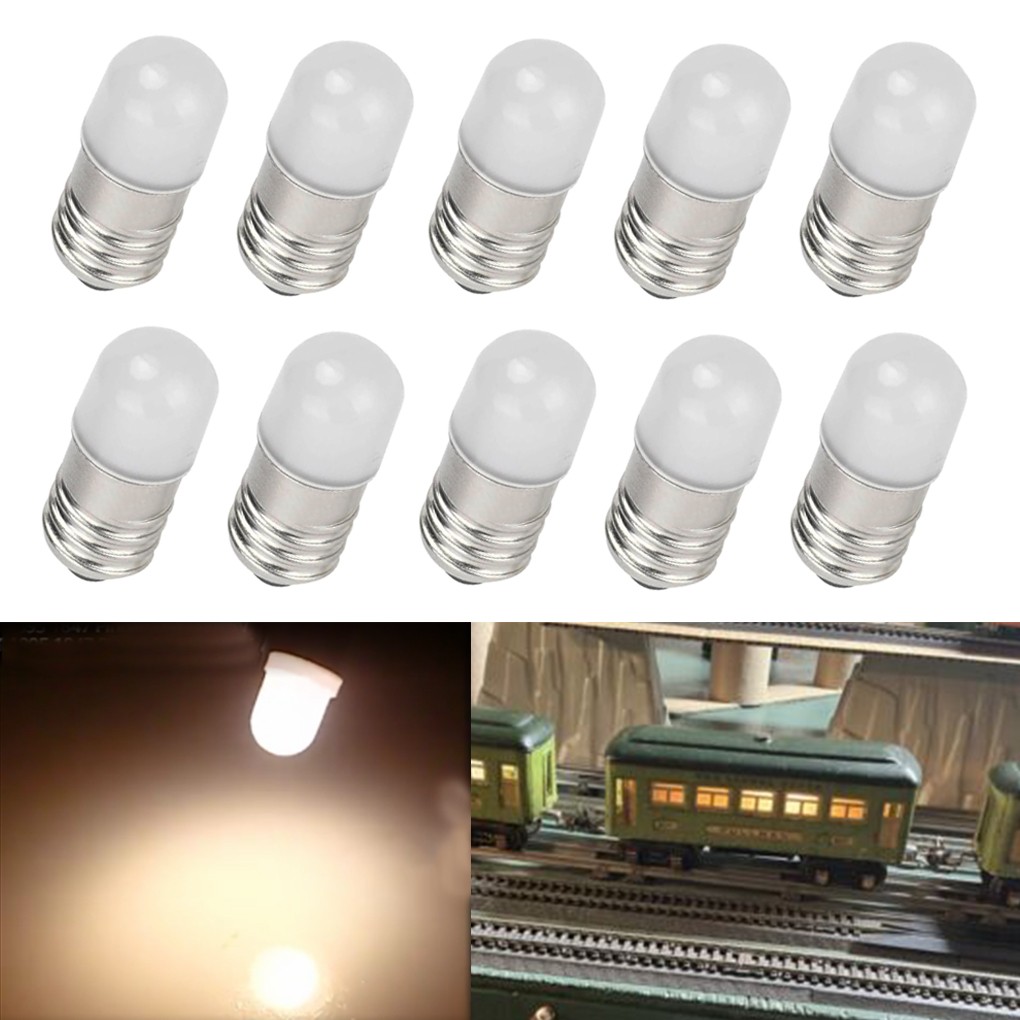 Warm White 432 LED bulbs 18 volt light bulbs For Lionel American Flyer 10 pack