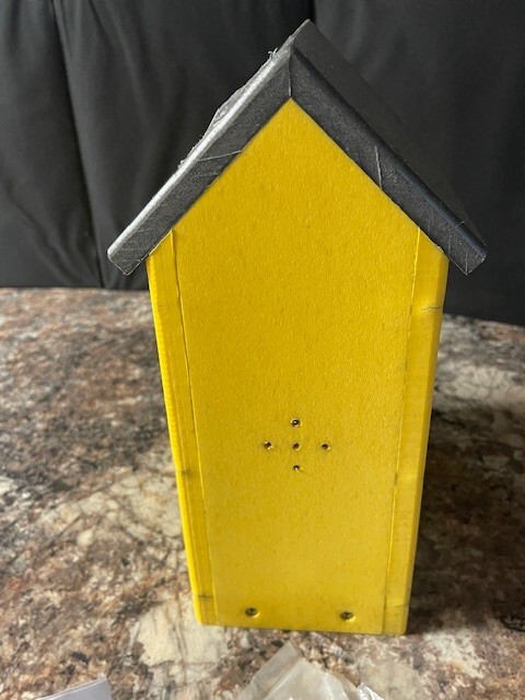 JC’s Wildlife MASON BEE House Yellow Composite Board Poly Lumber & Pine Rot-Free