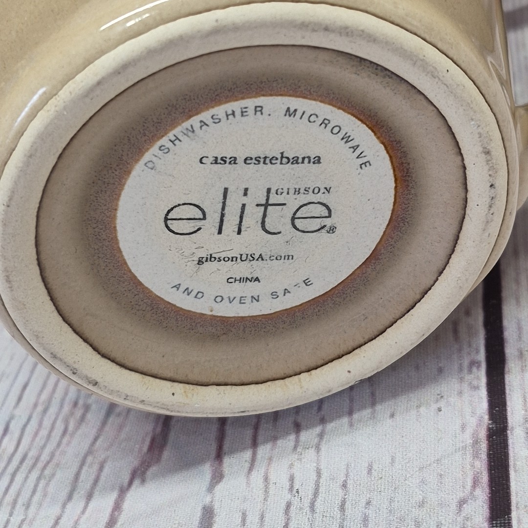 Set of 4 Gisbson Elite Designs Casa Estebana Ceramic Coffee Mugs 16oz