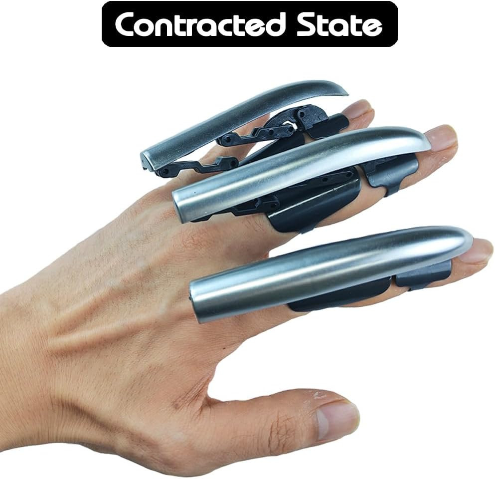 Retractable Wolverine Claws for Adult Kids Mechanical Plastic Silver Wolve Claws