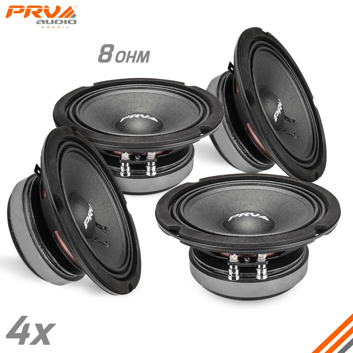 4x PRV Audio 6MB400 Midbass Pro Audio 6.5' Speakers 8 Ohm 6MB PRO 1600 Watts