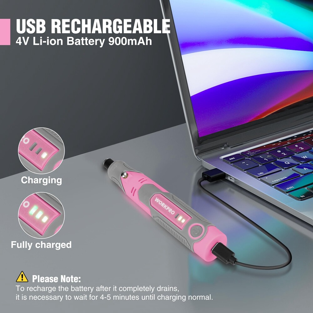 WORKPRO Cordless Rotary Tool Kit 3 Variable Speed Rotary Tool w/71pc Accessories