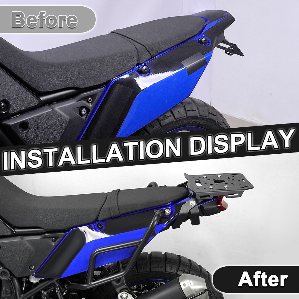 Rear Luggage Rack & Crash Bar Guard Fit For Yamaha Tenere 700 XTZ690 2019-2024