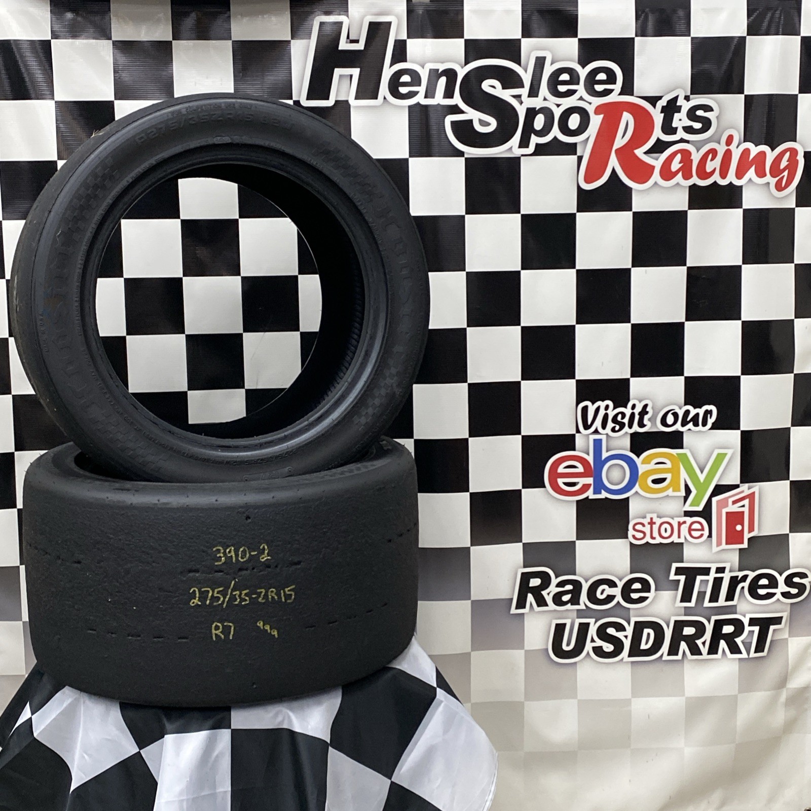 390-2 USDRRT HOOSIER DOT Road Race Tires 275/35-ZR15 R7